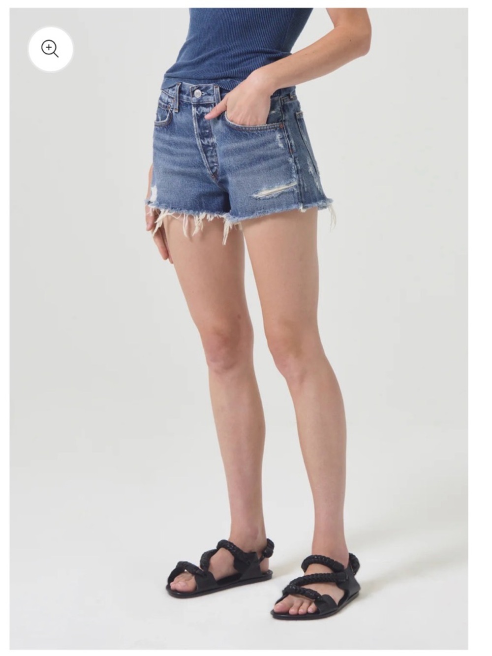 AGOLDE Parker Vintage Cut Off Short | Dark Swapmeet | Size 26 - Picture 6 of 8